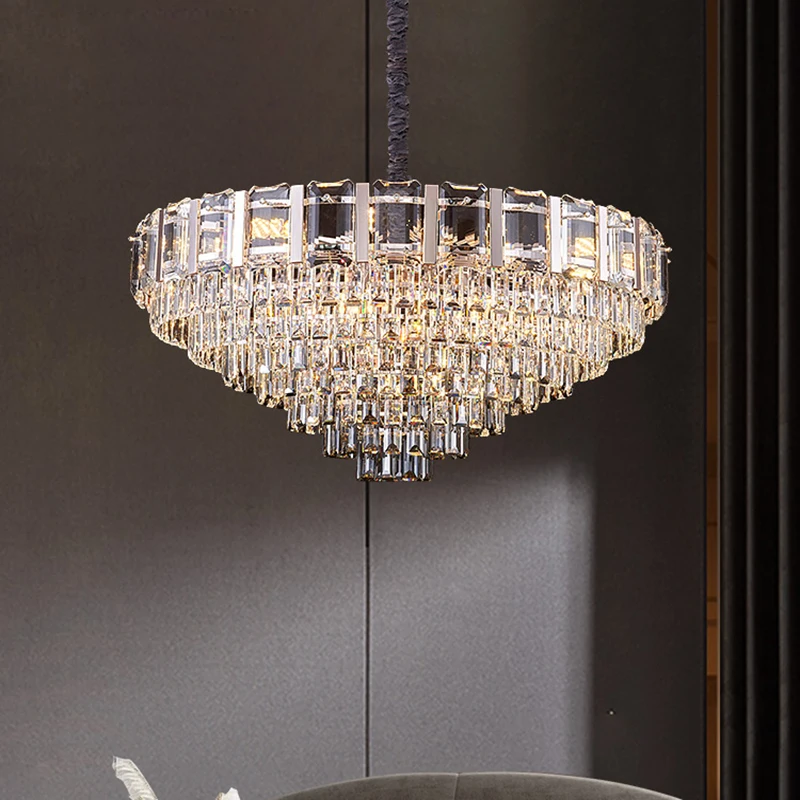 

Pendant Lamp Led Art Chandelier Light Modern Lustre Crystal Lighting Living Dining Room Decor Villa Lobby Hanging Luminaire
