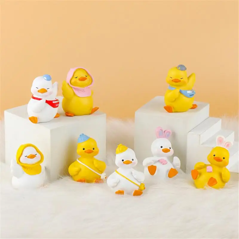 

Cartoon Hand-painted Resin Yellow Duck Ornament Cute Micro Landscape Decoration Wholesale Desktop Decor Ornaments Home Decor Art