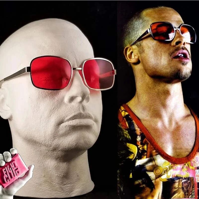 Фото Солнцезащитные очки Project Mayhem Fight Club Tyler Durden Oliver Peoples 533, мужские солнцезащитные очки с красными линзами: с коробкой №2