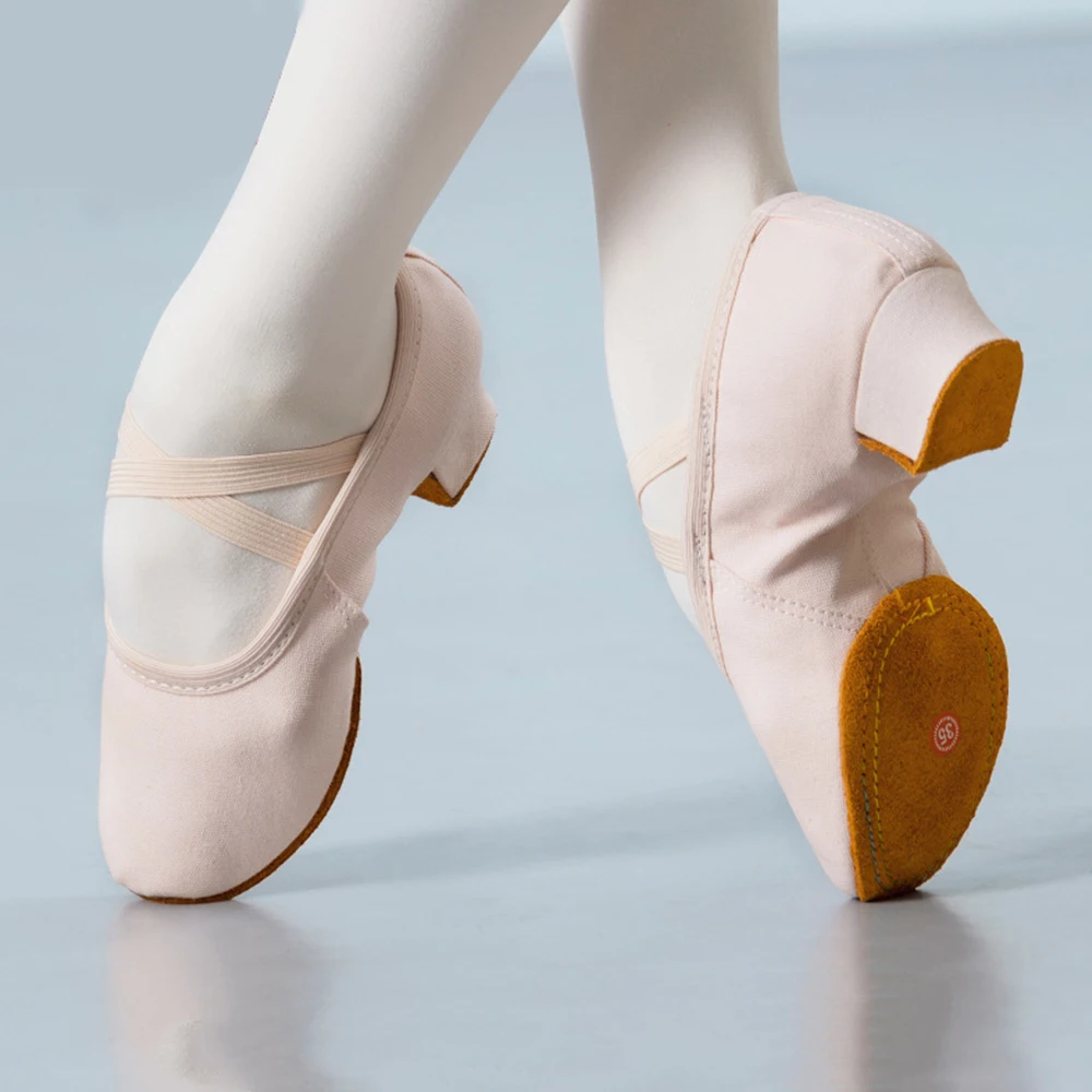 Балетные туфли на низком каблуке 3 см, профессиональные дышащие, для латиноамериканских танцев, мягкая подошва, для взрослых, черные