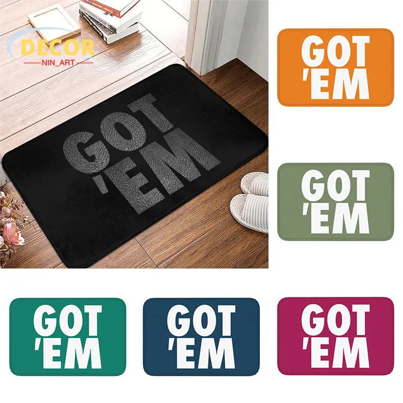 

Got Em Mat Front Floor Door Entrance Rug Indoor Bathroom Kitchen Toilet Flannel Carpet For Living Room Anti-skid Home Decoration