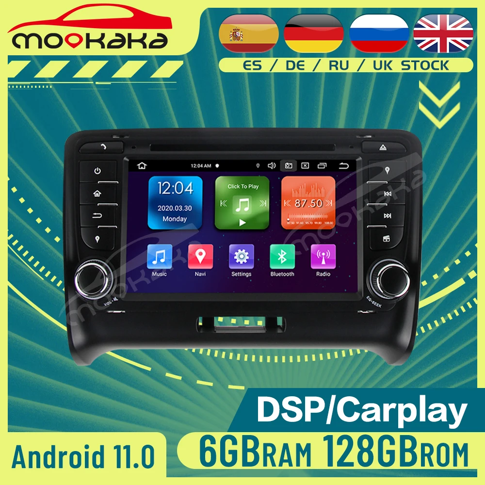 

Автомагнитола для AUDI TT MK2 2006 - 2014 Android 10,0, мультимедийный DVD-плеер 64 Гб DSP Carplay, GPS-навигация, стерео аудио головное устройство