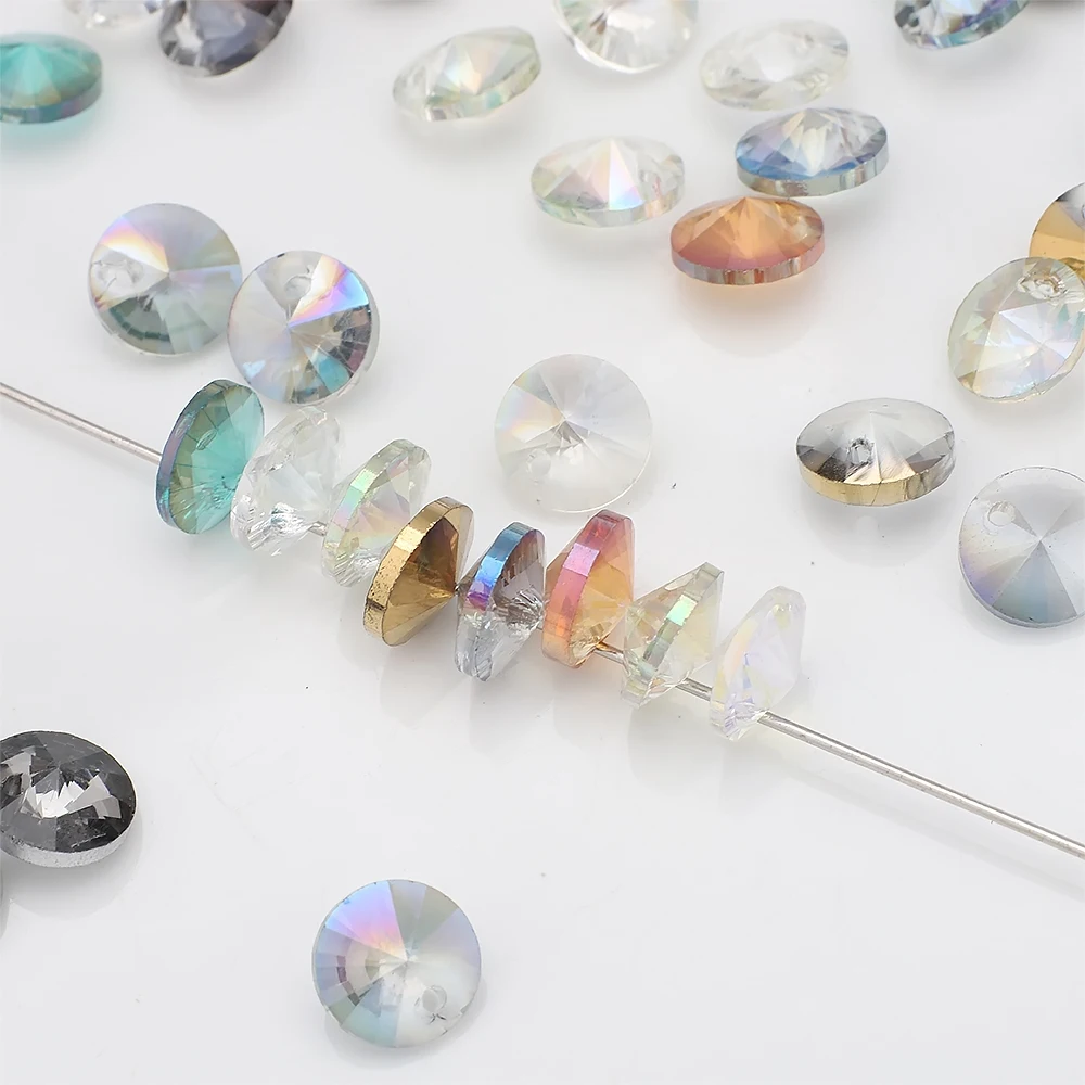 Бусины круглые из хрустального стекла 8 мм 50 шт.