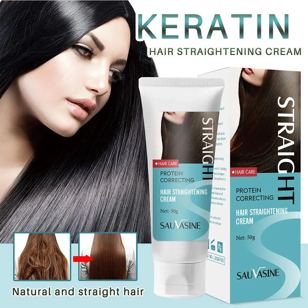 

Кератиновый протеиновый выпрямитель для волос, 50 г, увлажнение, смягчение и питание, не вредит волосам, крем для восстановления волос U1U9