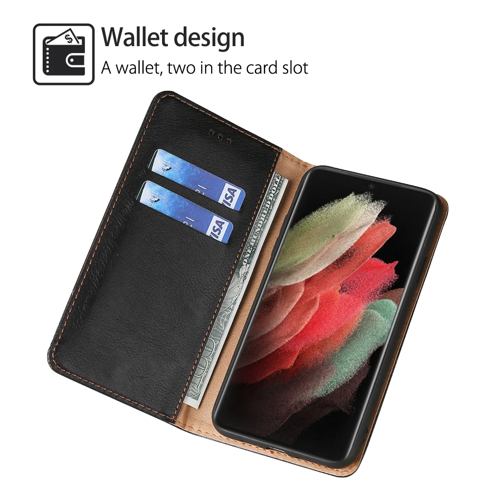 Кожаный чехол-бумажник для Samsung Galaxy S23 S22 S21 S20 FE Ultra Plus S10 S8 A72 A70 A71 A21s