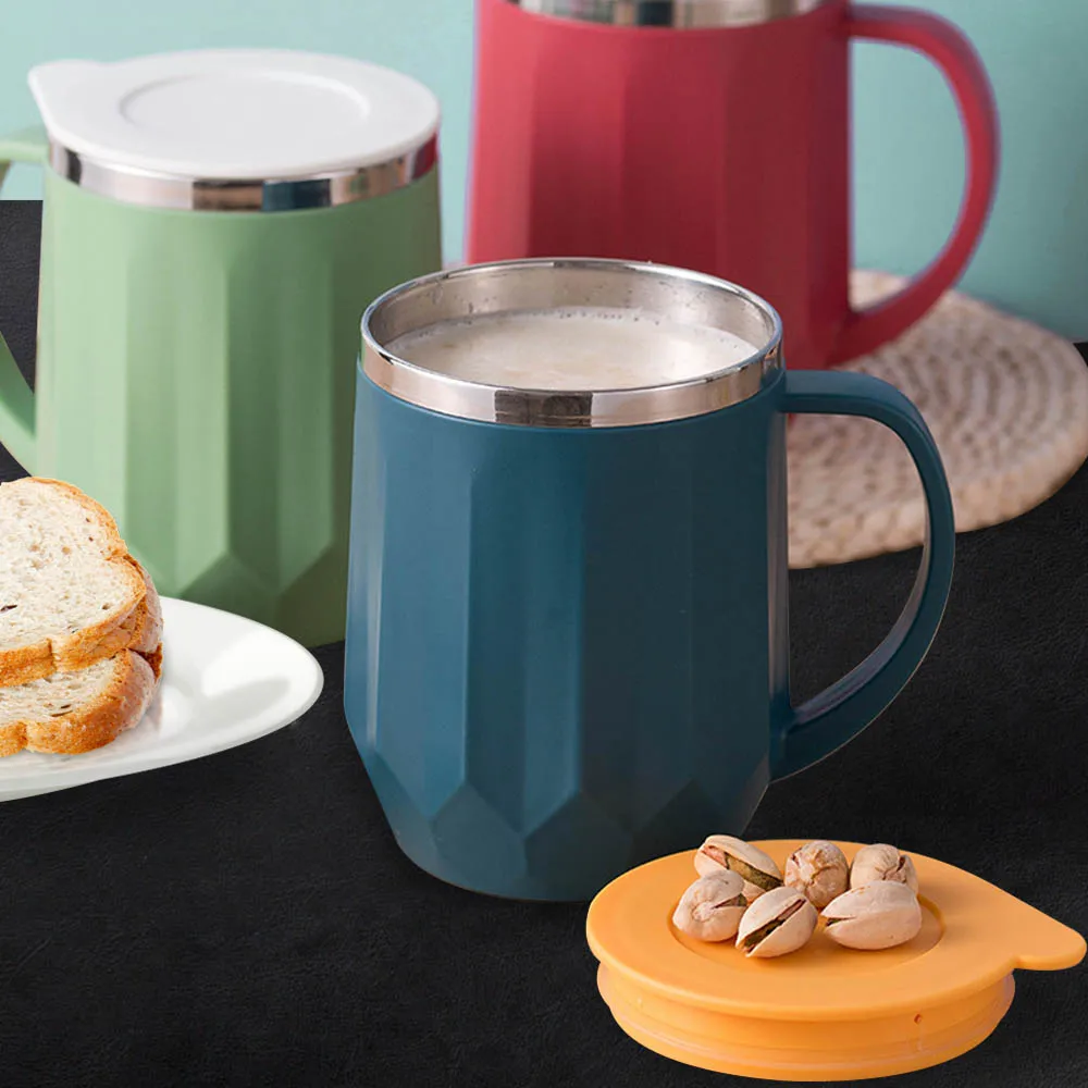 

400 мл кофейный термос, кружки с ручкой, чашка для воды из нержавеющей стали 304, портативная Студенческая офисная изоляционная бутылка для уде...