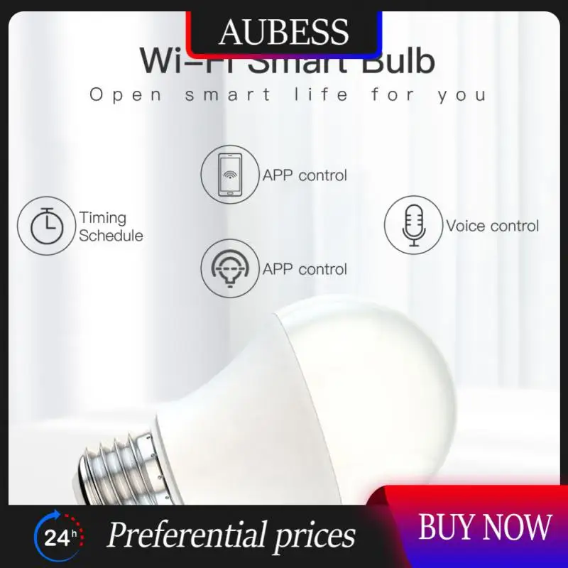 

E27 E26 B22 Wifi Bulb Timing Control Led Light Bulb Voice Control Smart Light Bulb 9w Work With Alexa Google Home Dimmable