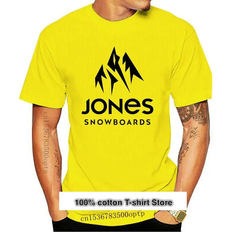 

Новинка, Мужская футболка Jones с изображением сноубордов, 100% хлопок, футболка с круглым вырезом под горло 034256