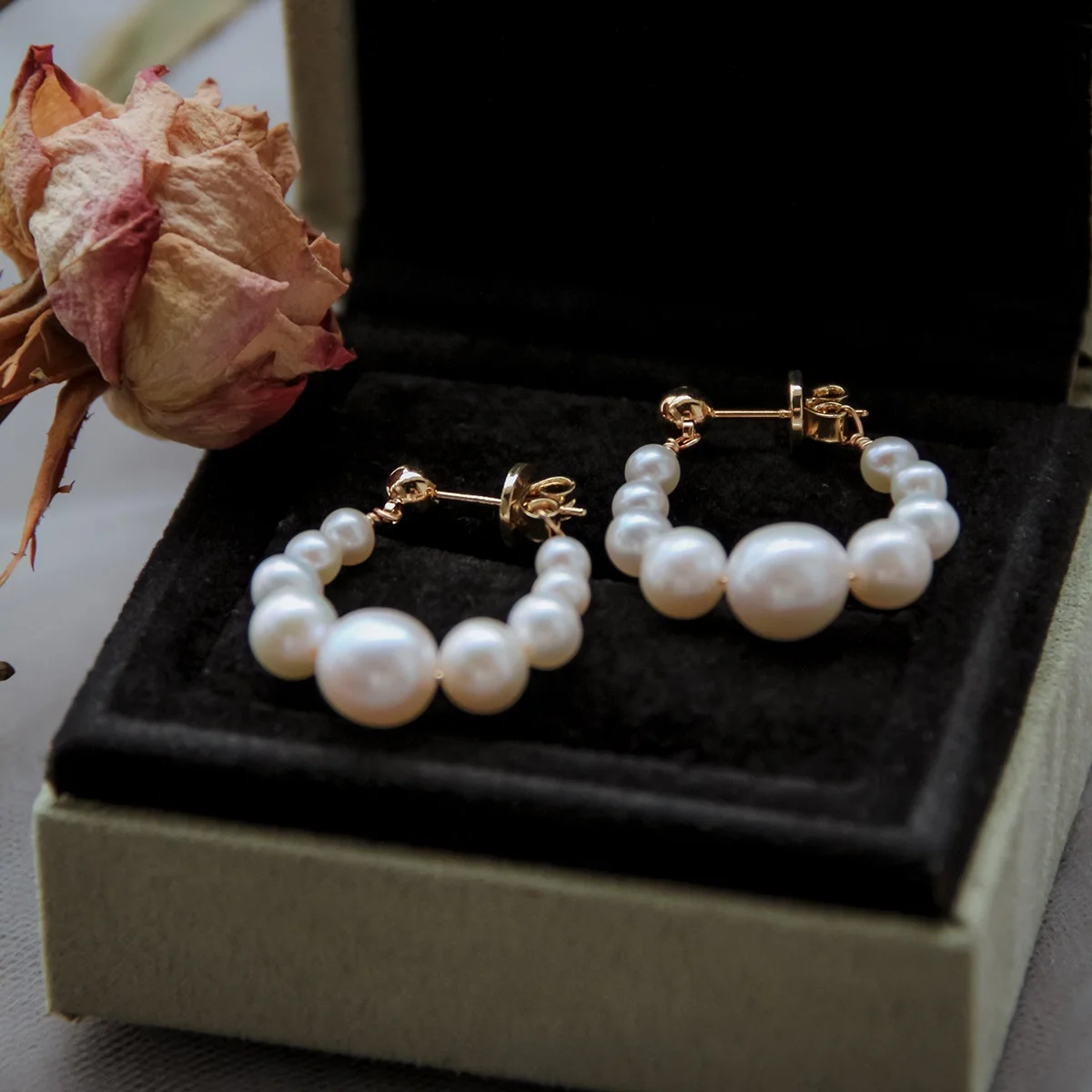 Оранжевые серьги Xiaoqing French sle с жемчугом в стиле ретро женские чайные винтажные