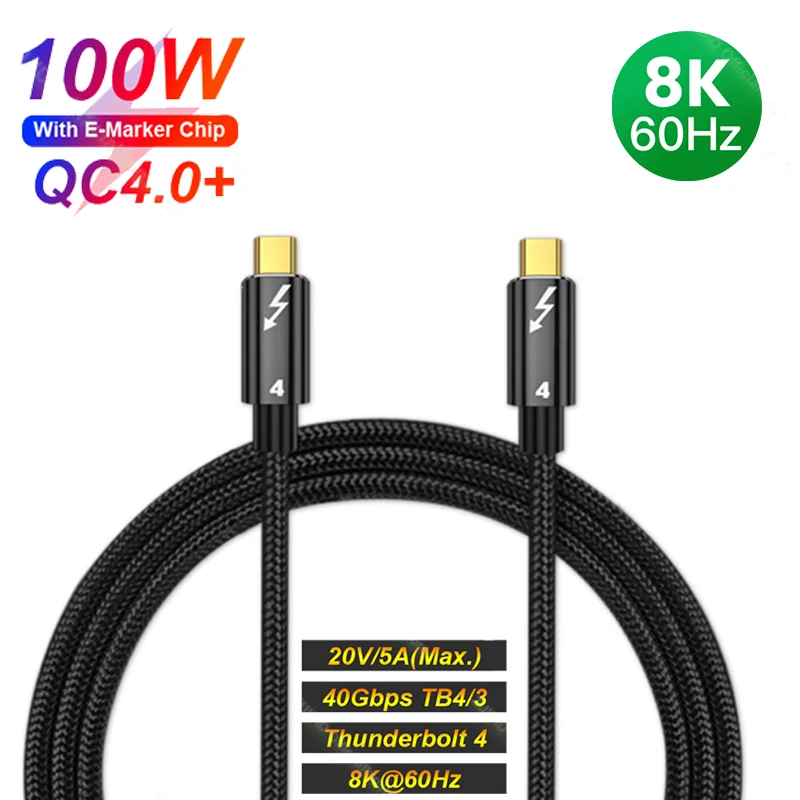

Кабель USB Type C PD 100 Вт 8 к, 40 Гбит/с