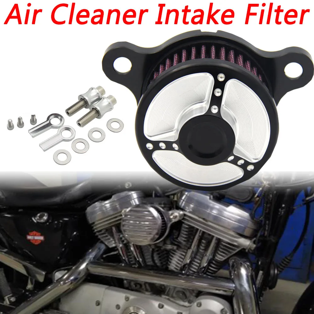 

For Sportster XL883 XL1200 x48 2004 2005 2006-2016 Motorcycle Air Cleaner Intake Filter Universal Auto Air Cleaner Filter