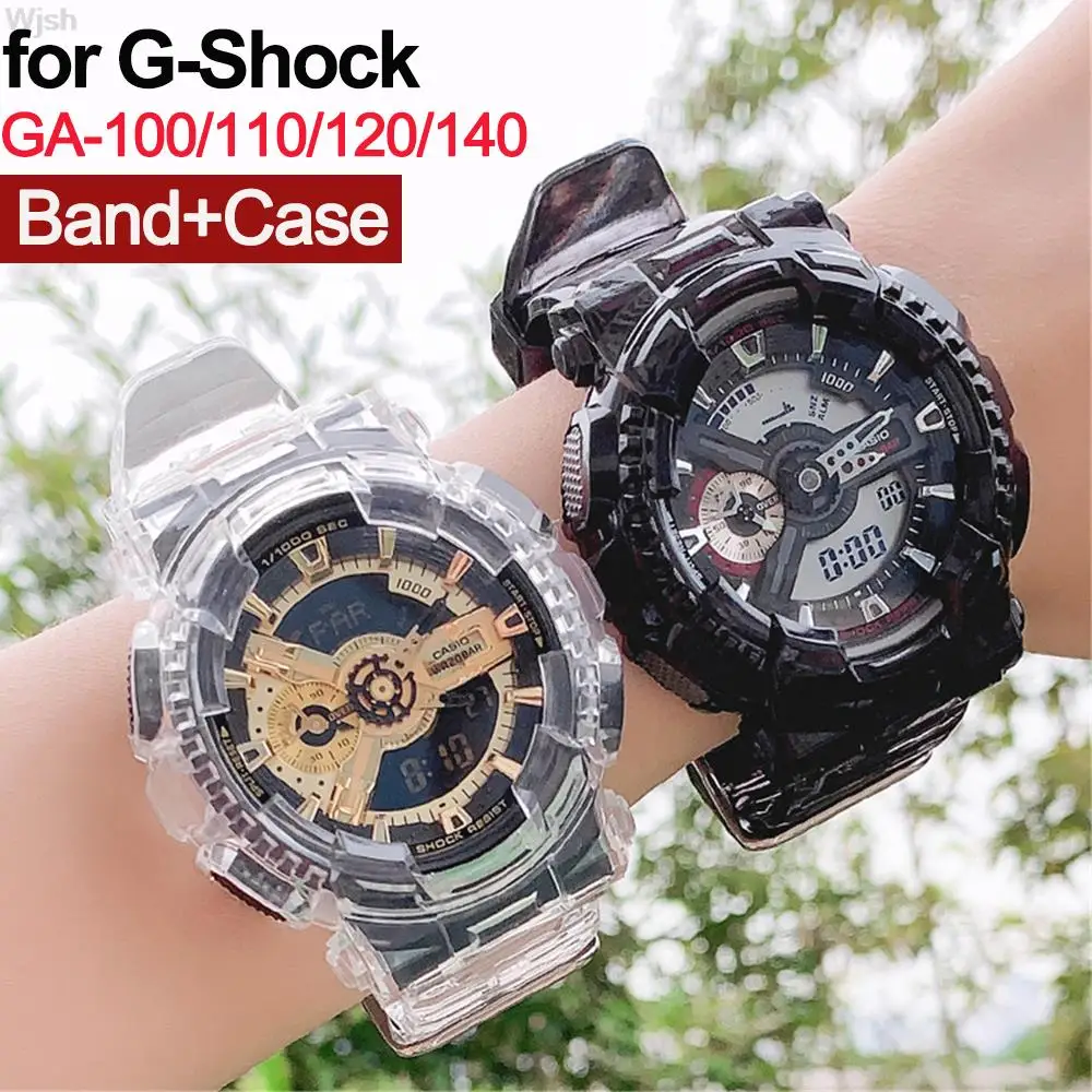 

Resin Replacement Watch Strap for Casio G-Shock GA-110/100/120/140 GD-100/110/120 GLS-100 GAX-100 Transparent Case Band Bracelet