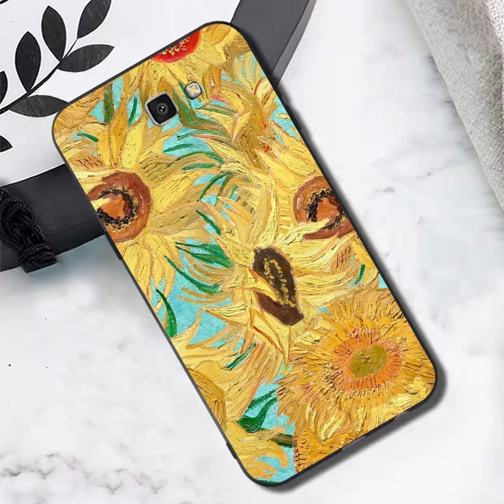 igraficzne etui na telefon Van Gogh Sunflowers do Samsung J 7 plus 7core J7 neo J6 prime J4 J5 Mobile Cover