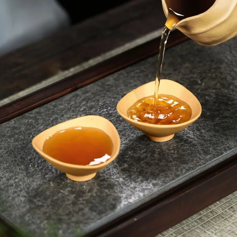 Фиолетовая Глиняная Чашка Для Дегустации Чая Маленькая Емкость Минеральная