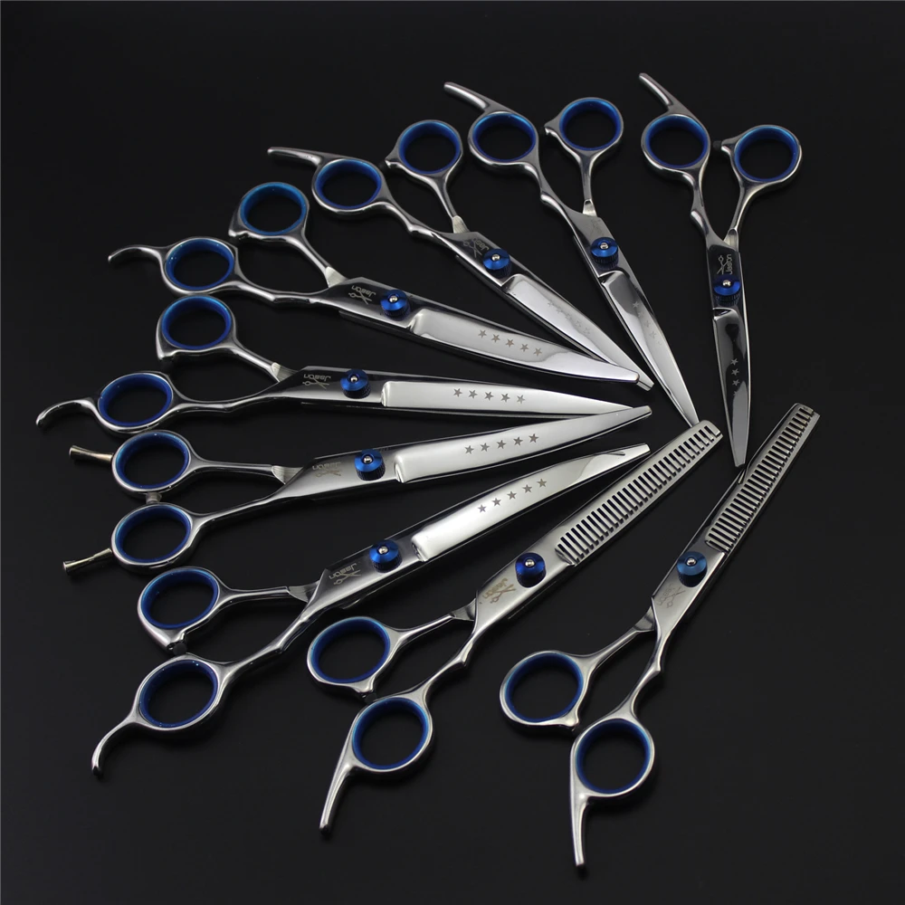 

Tesoura Thinning Straight Curved Groomer 7 For Pet Grooming Cutting Sciss Dog Hair Cat Shears Scissors Professional 6 Inch