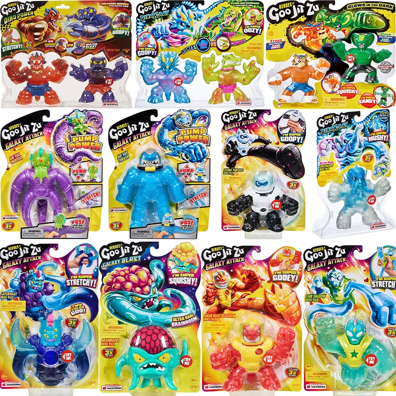 Original Heroes of Goo Jitzu Goo Shifters Action Figures Hero Pack Super Squishy Goo Filled Toy GALAXY ATTACK Goojitzu Minis