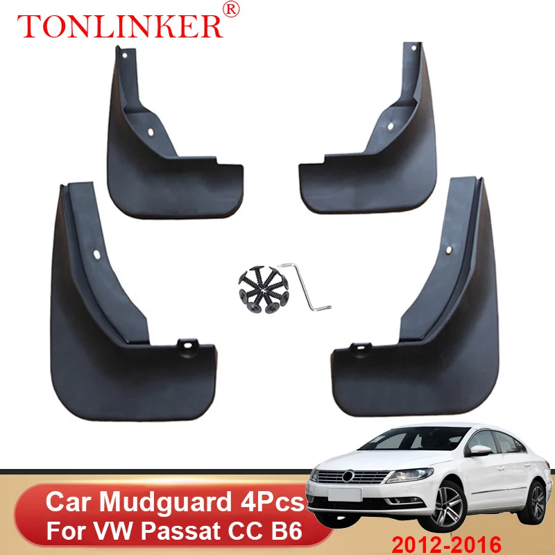 

TONLINKER Car Mudguard For Volkswagen VW Passat CC B6 2008-2016 Mudguards Splash Guards Fender Mudflaps 4Pcs Accessories