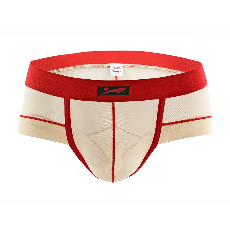 6PCS Men Briefs Sexy Man Underwear Bikini Panties Breathable Ultra Thin See-through Low Waist Slip Hombre U Convex Underpants