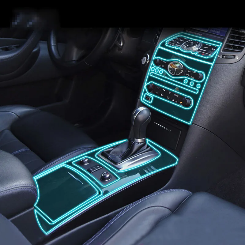

Car Interior Center console Transparent PPF-TPU Protective film Anti-scratch Repair film Accessories For INFINITI QX70 QX80