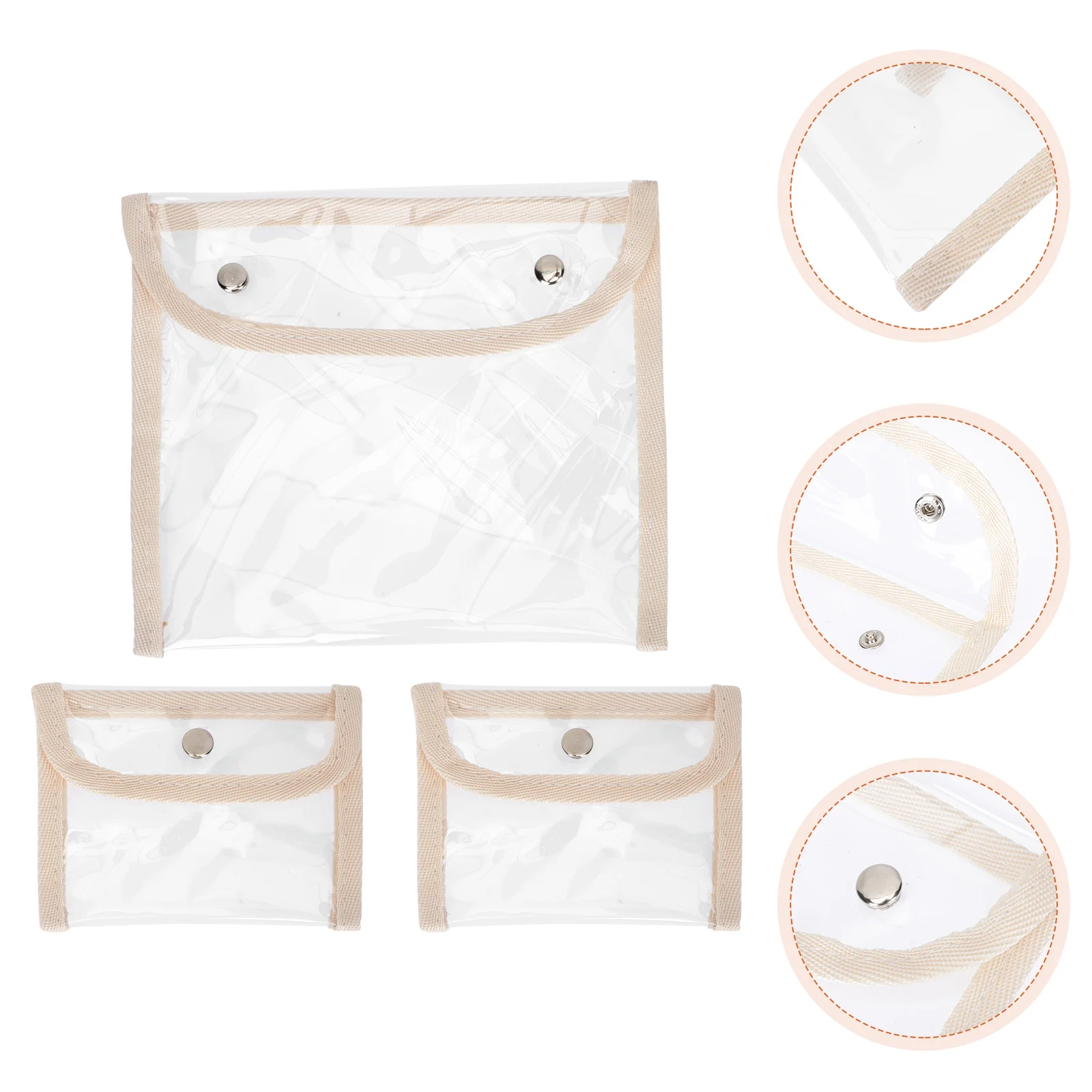 

Bag Clear Storagemakeup Bags Pouch Toiletrypursepurses Changedocument Folders Organizerpvc Id Mini Transparentfile Jewelry