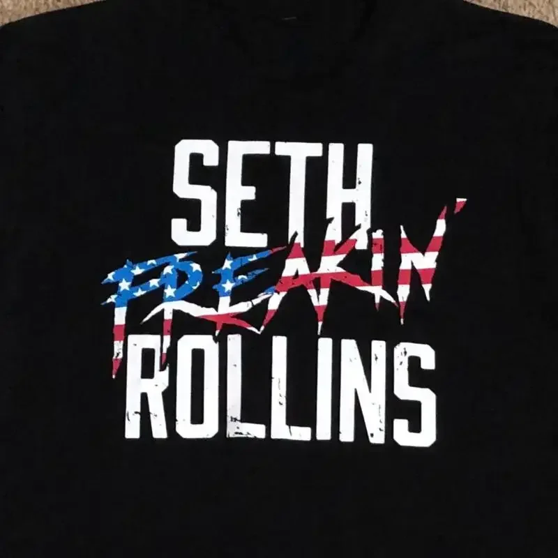 Фото Футболка с американским флагом Seth Freakin' Rollins, хлопок, все размеры от S до 234XL, El969 №1