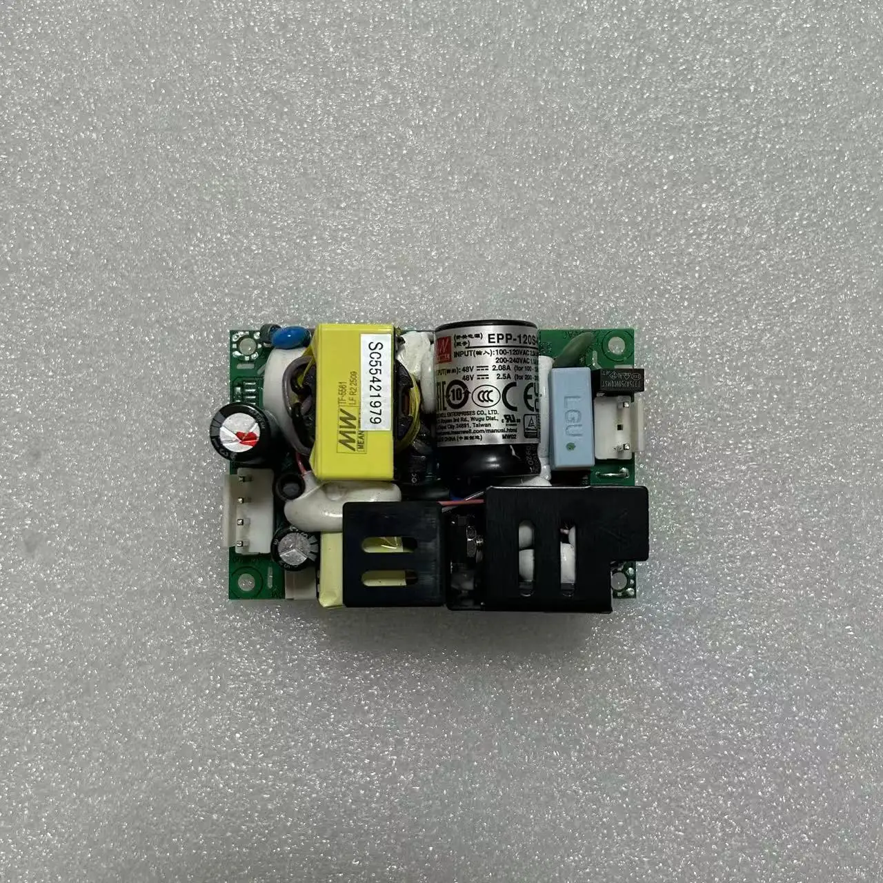 Фото Тайваньский блок питания Mingwei PCB EPP-120S-12/15/24/27/48V с PFC и низкими потерями энергии №3
