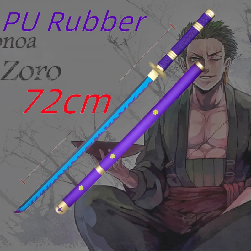 1:1 Косплей Ророноа Зоро Катана Меч 72 см PU Qiu Shui Меч Sandai Kitetsu Самурай Оружие Вечеринка мальчик Подарки Ролевая модель (art.: 3920cd3c2f01f) - 3920cd3c2f01f