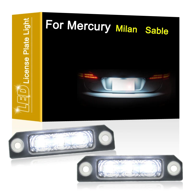 

12V LED Number Plate Lamp For Mercury Milan 2006-2011 Sable 2008 White License Plate Light Assembly