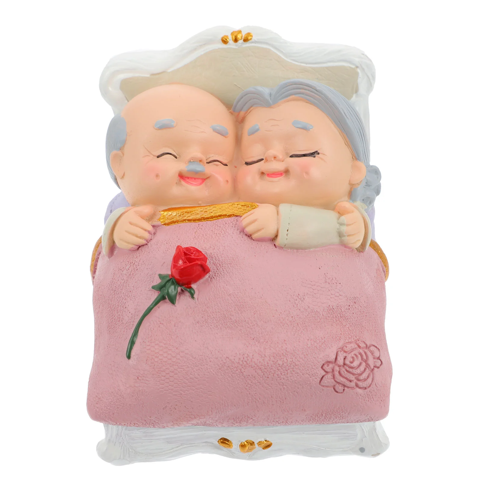 

Couple Statue Figurine Elderly Wedding Figurines Grandparent Cake Grandpa Grandma Resin Anniversary Husband Wife Decor Lover