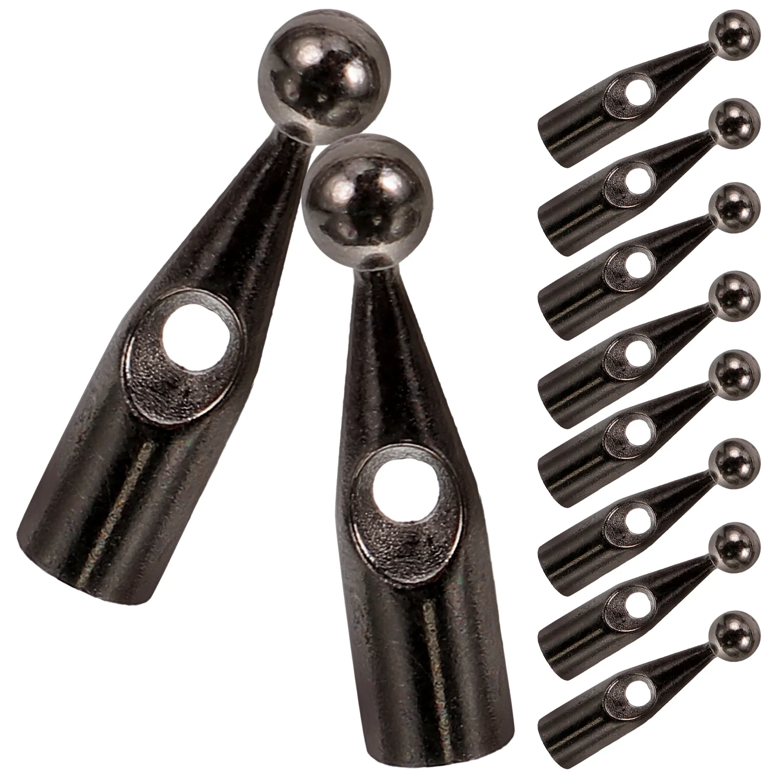 

10 Pcs Replacement Umbrella Tail Beads Folding Accessories Parts Umbrellas Rain Long Handle Bone Covers Metal Sturdy