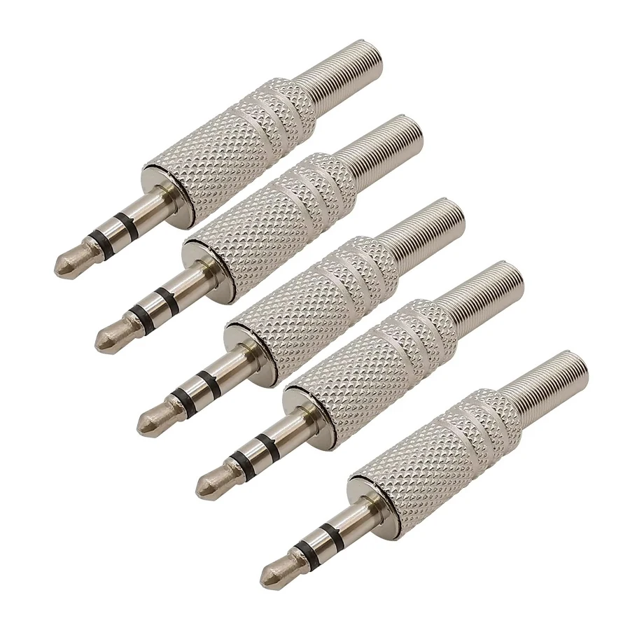 5 шт. металлический 3,5 мм 2/3/4-полюсный штекер моно стерео аудио разъем для пайки наушников для разъема для наушников