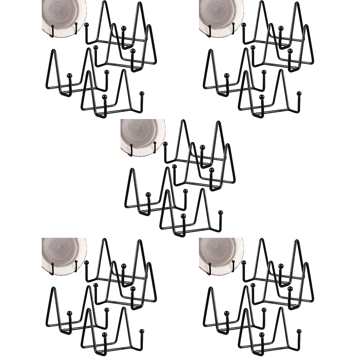 

20 Pcs Plate Stands for Display Metal Frame Holders Plate Holders Display Stands for Dishes Photos Frames Books