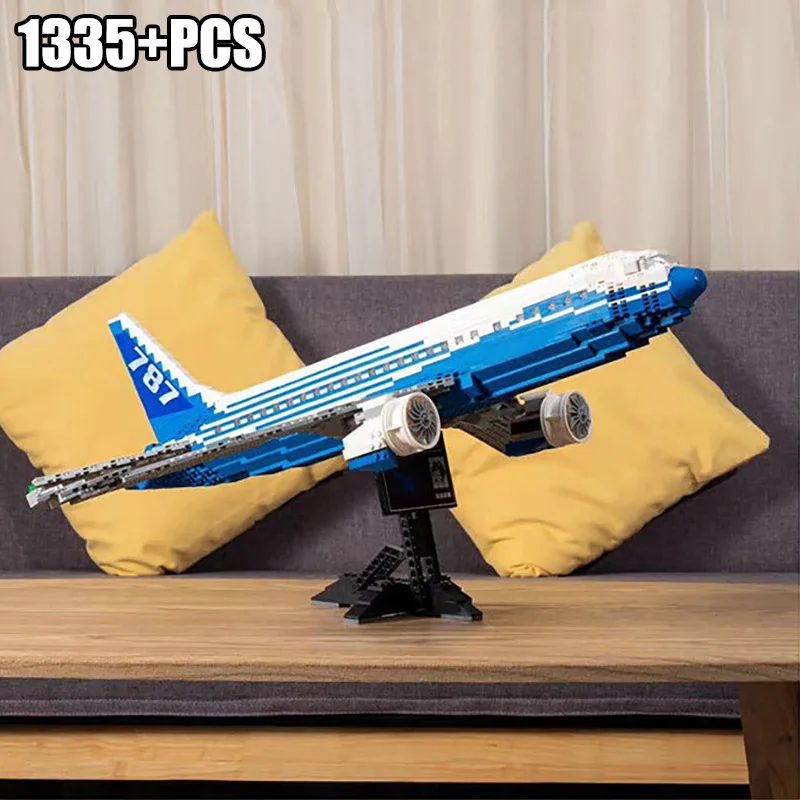 

City Series 1353pcs Boeing 787 Passenger Plane Model Building Blocks MOC Technical Airplane Bricks Toys For Children Adults Gift