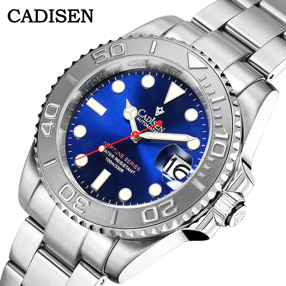 

CADISEN NH35 Mechanical Mens Watches 2023 Top Brand Luxury Sapphire Automatic Watch For Men Sports 10Bar Waterproof Reloj Hombre