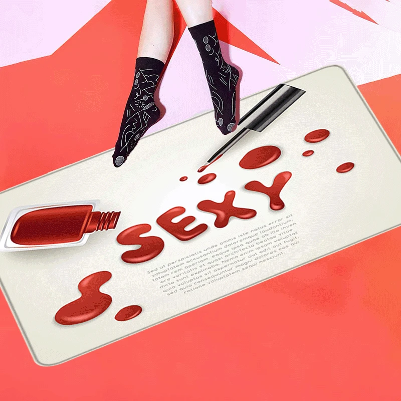 

Children Room Mat Nail Polish Cute Rug Hallway Mats Home Decoration Bathroom Welcome House Entrance Carpet Foot Bath Floor Mats