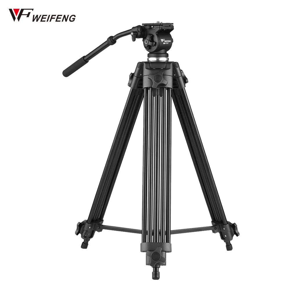 Фото Профессиональный алюминиевый штатив Weifeng WF-717 1,8 м для фото- и видеокамер с гидравлической жидкостной головкой для C/N-креплений №4