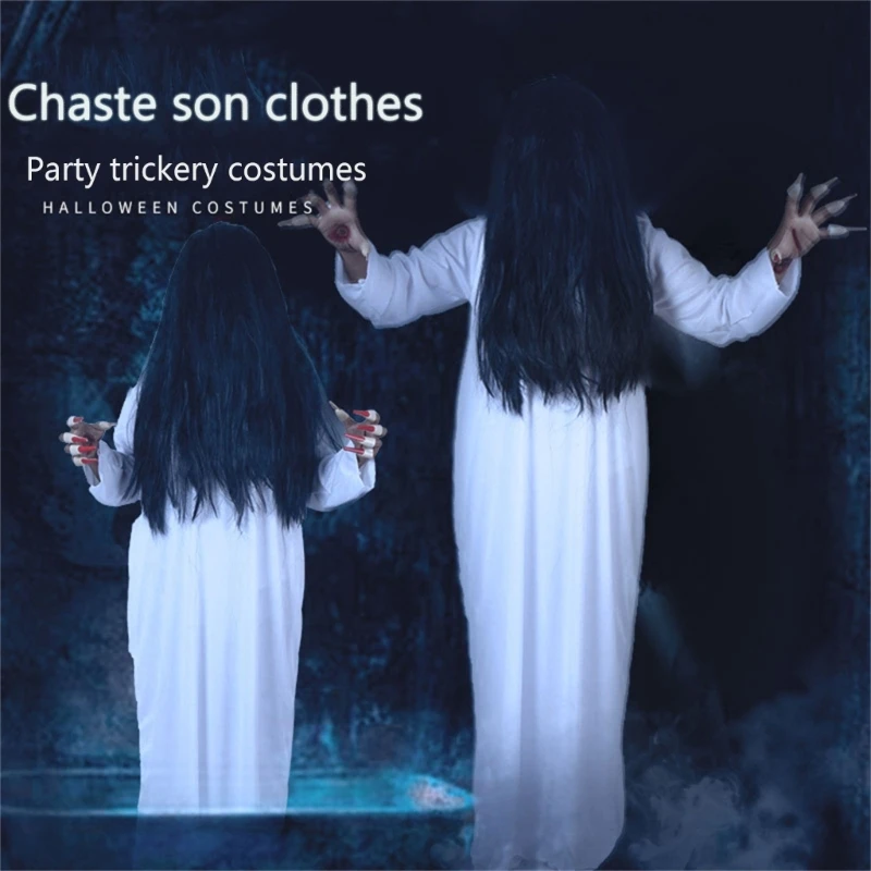 

Костюм Садако, костюм призрака для косплея, женский костюм для хэллоуивечерние