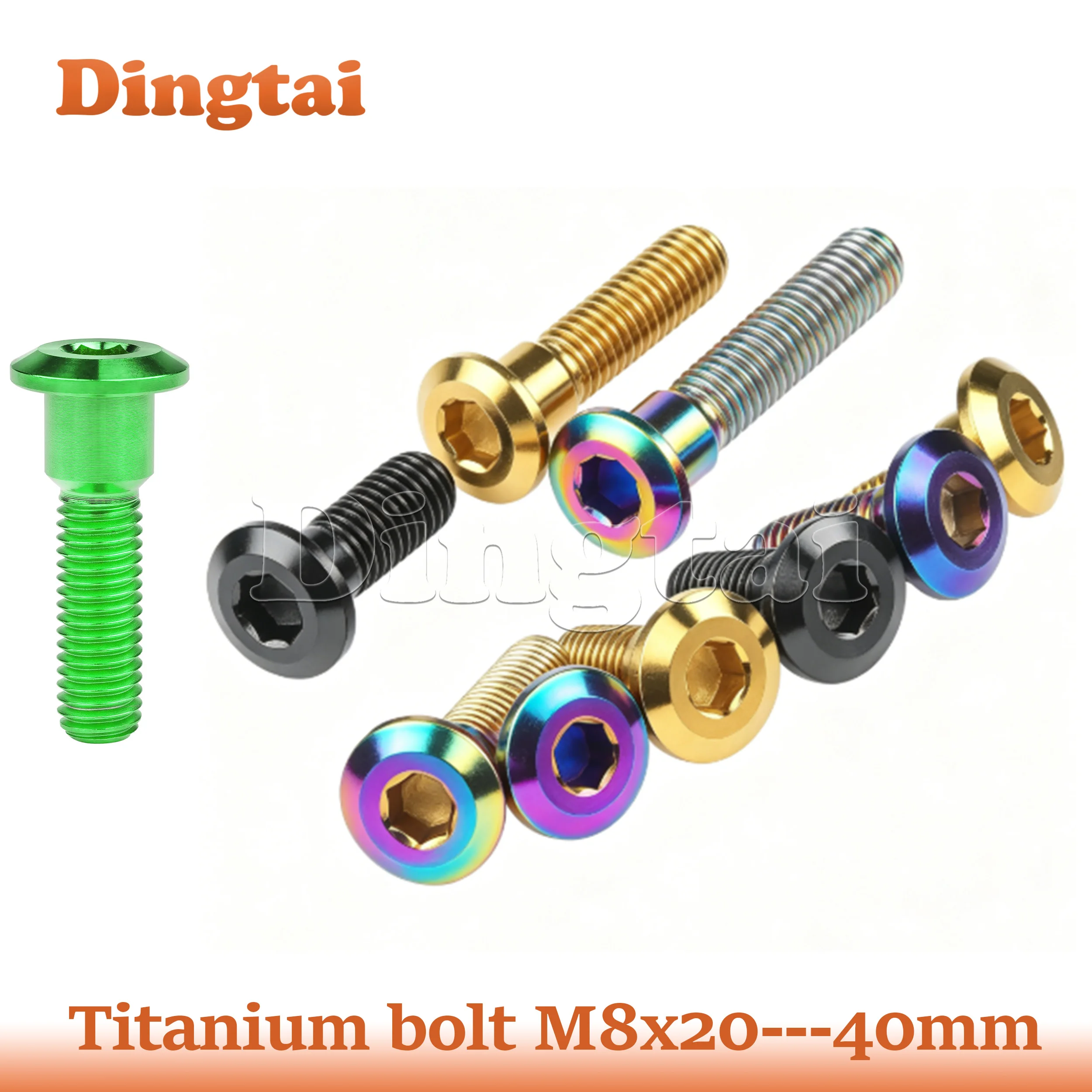 Фото Титановые болты M8x20, 22, 25, 30, 33, 35, 40 мм с шестигранной головкой для мотоциклов №2