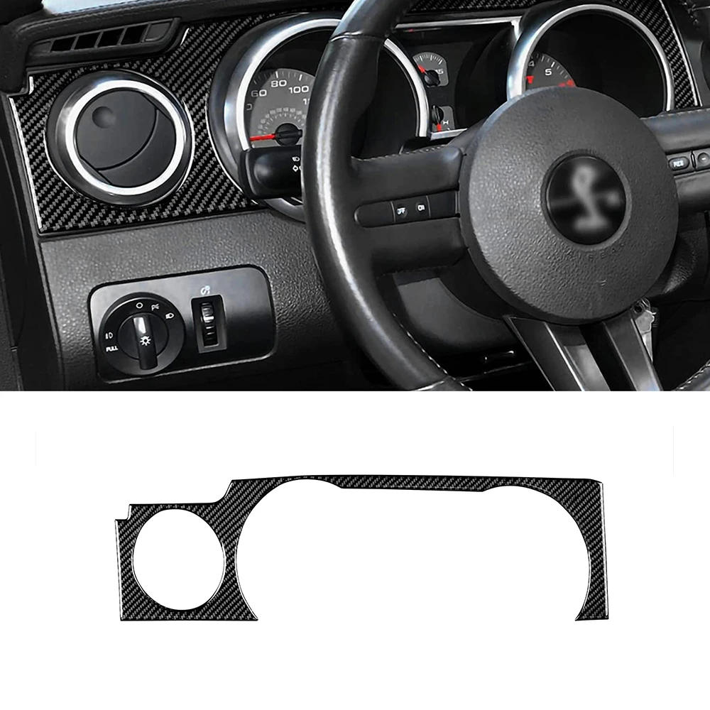 

for Ford Mustang 2005 2006 2007 2008 2009 Car Instrument Panel Decorative Stickers Cover Interior Accessories Real Carbon Fiber