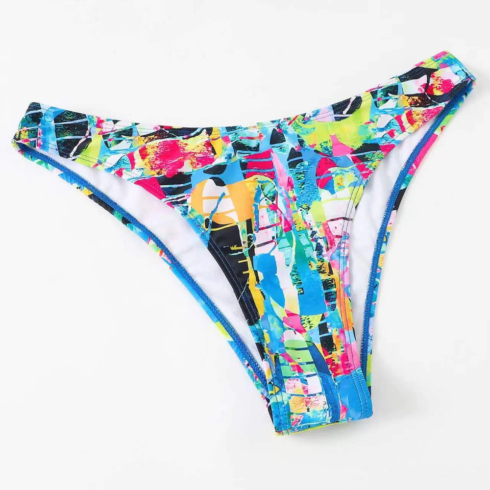 Комплект бикини женский с длинным рукавом и юбкой эффектом пуш-ап