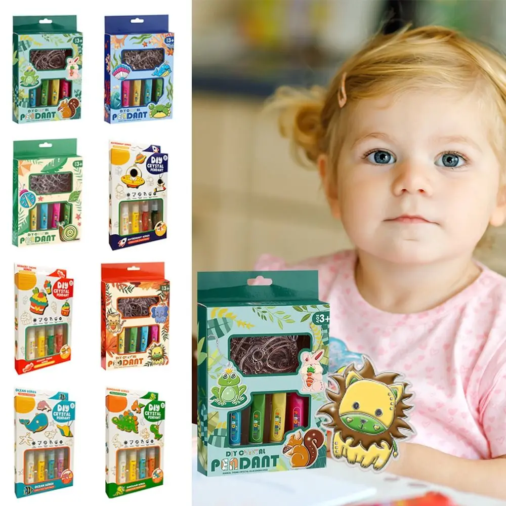 

Пластиковая Хрустальная краска, искусство, новое ремесло, Сжимаемый дизайн, набор хрустальных кулонов без икры, мультяшный Хрустальный художественный клей для рисования, подарок для детей