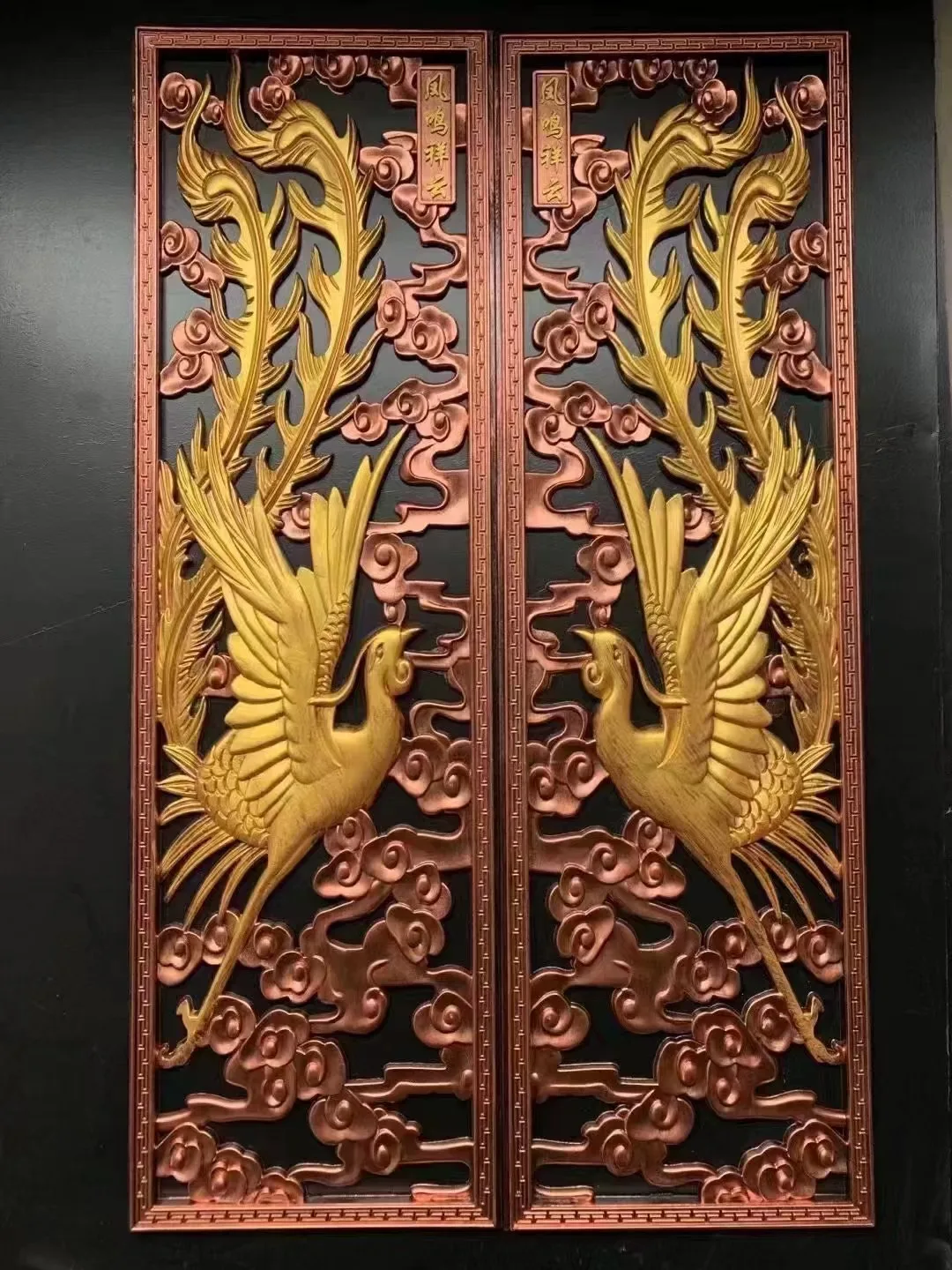 

Grid carved partition porch living room ceiling modern Chinese style background wall hollow density through flower board