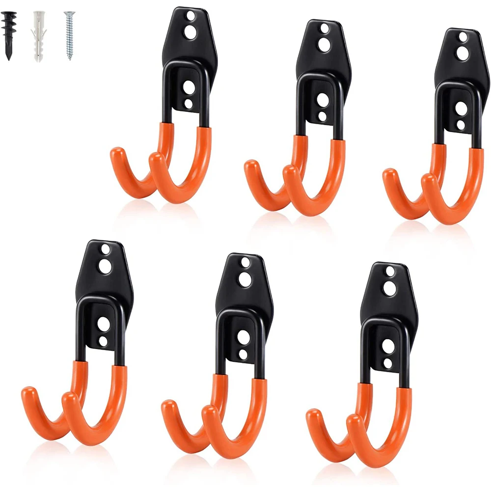

Garage Hooks Heavy Duty, Steel Garage Storage Hooks, Utility Tool Hangers and Combinable Wall Mount Garage Hooks for Organizing