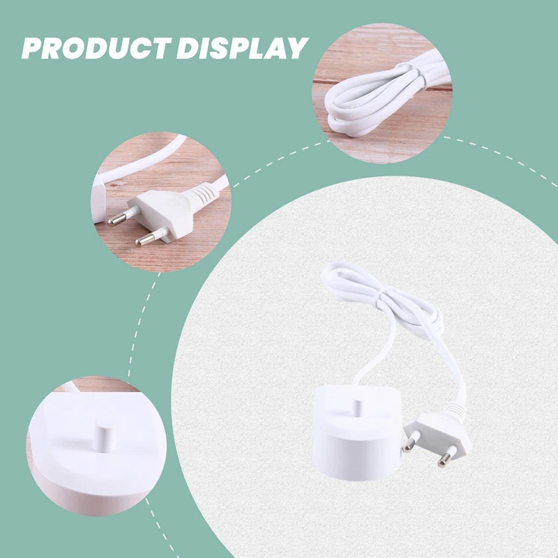 Сменное зарядное устройство для зубной щетки комплект зарядки с вилкой