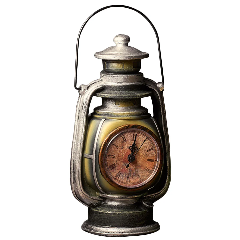 

Vintage Clock Desktop Decoration Operated Clock Kerosene Lamp Clock Clock Tabletop Clock Creative Clock