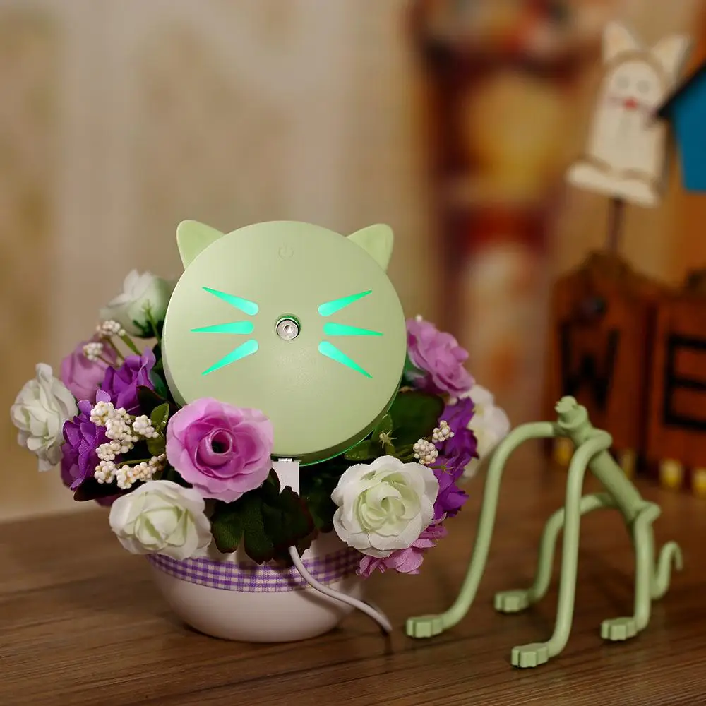 

Mini Air Humidifier Cat Usb Aromatherapy Humificador Diffuser Colorful Night Light Portable Car Office Dormitory Home Accessorie