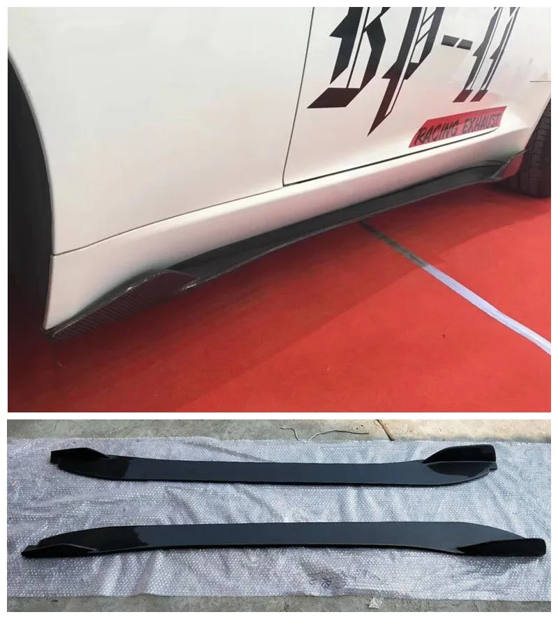 

Fits For Jaguar F-TYPE 2014 2015-2019 High Quality Carbon Fiber Side Skirts Kit Lip Splitters Bumper Cover