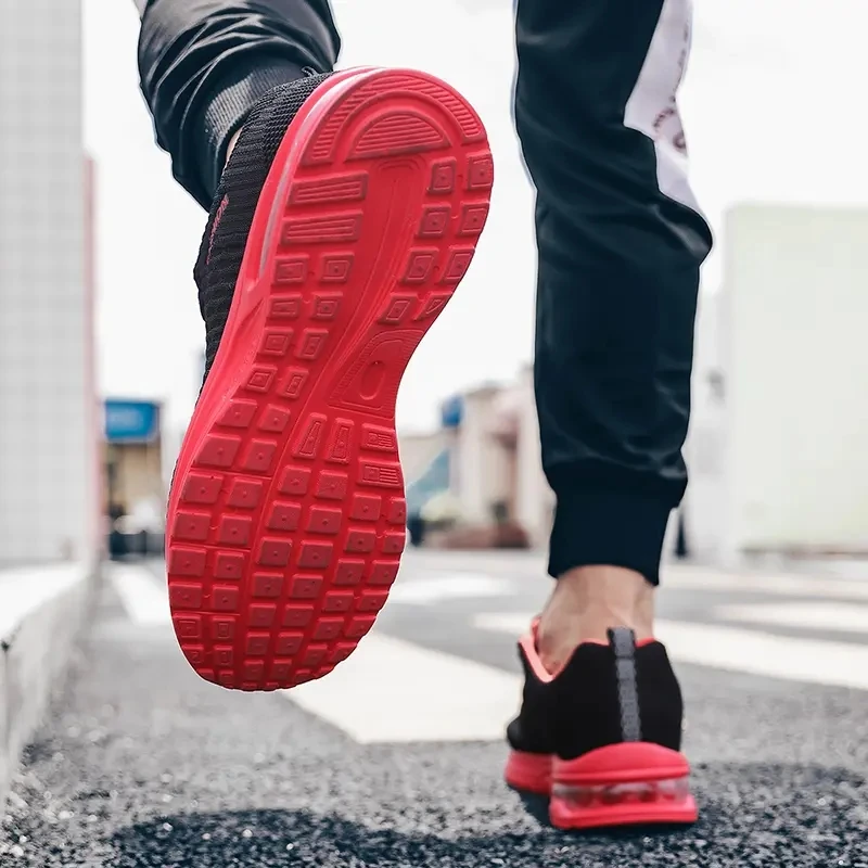 Fashion Men Air Cushion Sneakers Brethable Sport Walking Shoes Comfortable Mesh Fitness Trainer Casual Jogging FootwearTennis