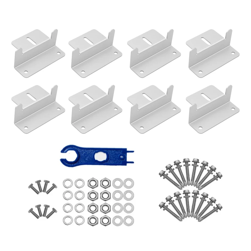

Монтажные кронштейны для солнечных панелей, аксессуары для установки солнечных батарей с гайками и болтами