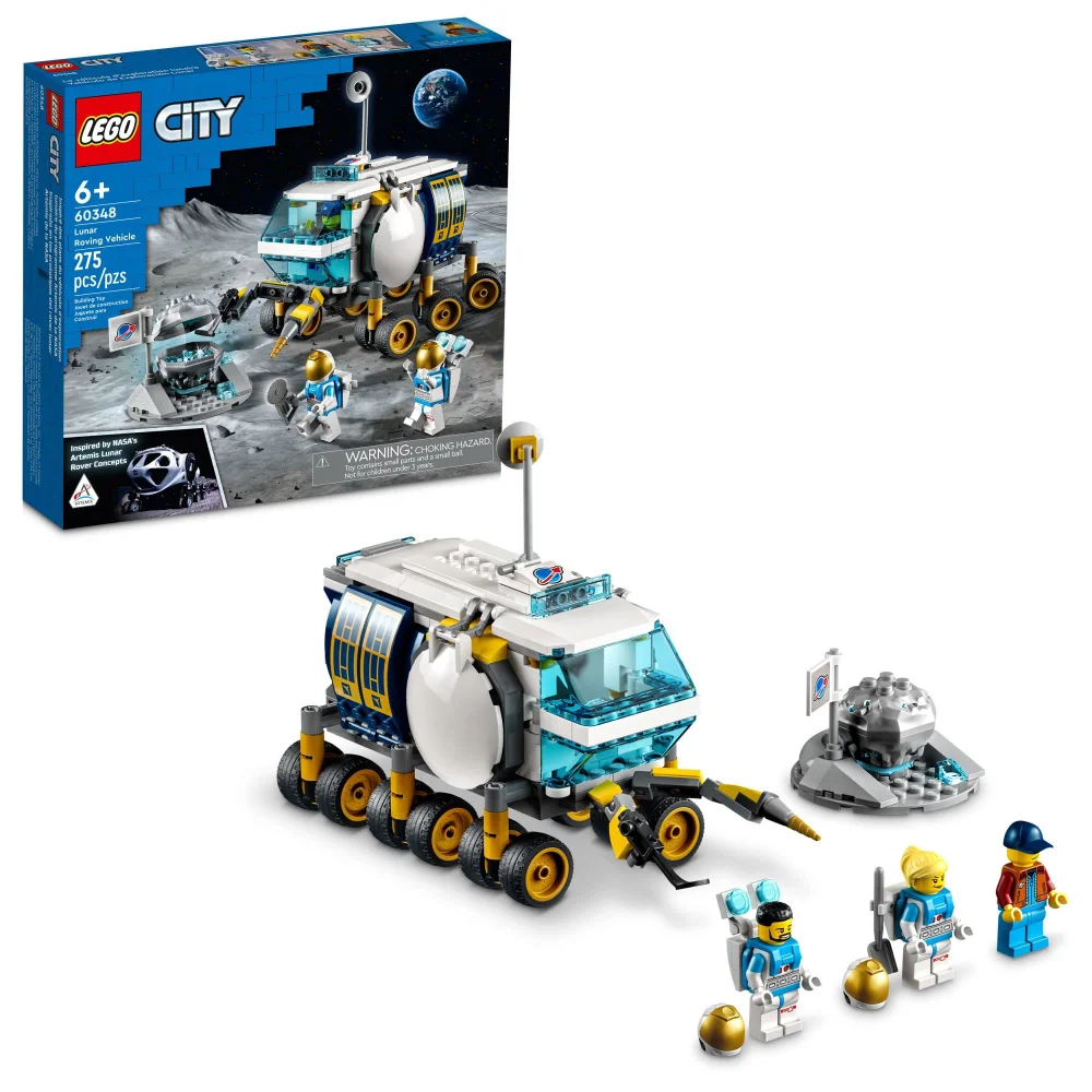 

LEGO City Lunar Roving Vehicle 60348 Outer Space Toy, NASA Inspired Set for Kids 6 Plus Years Old with 3 Astronaut Minifigures